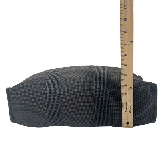 Hermes Gray Canvas Authentic Herline Handbag Tote Bag w Zip - Picture 9 of 10